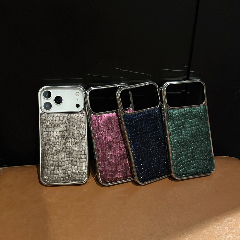 Leatherwork Drawing - Luxury Plating Soft TPU Border Crocodile