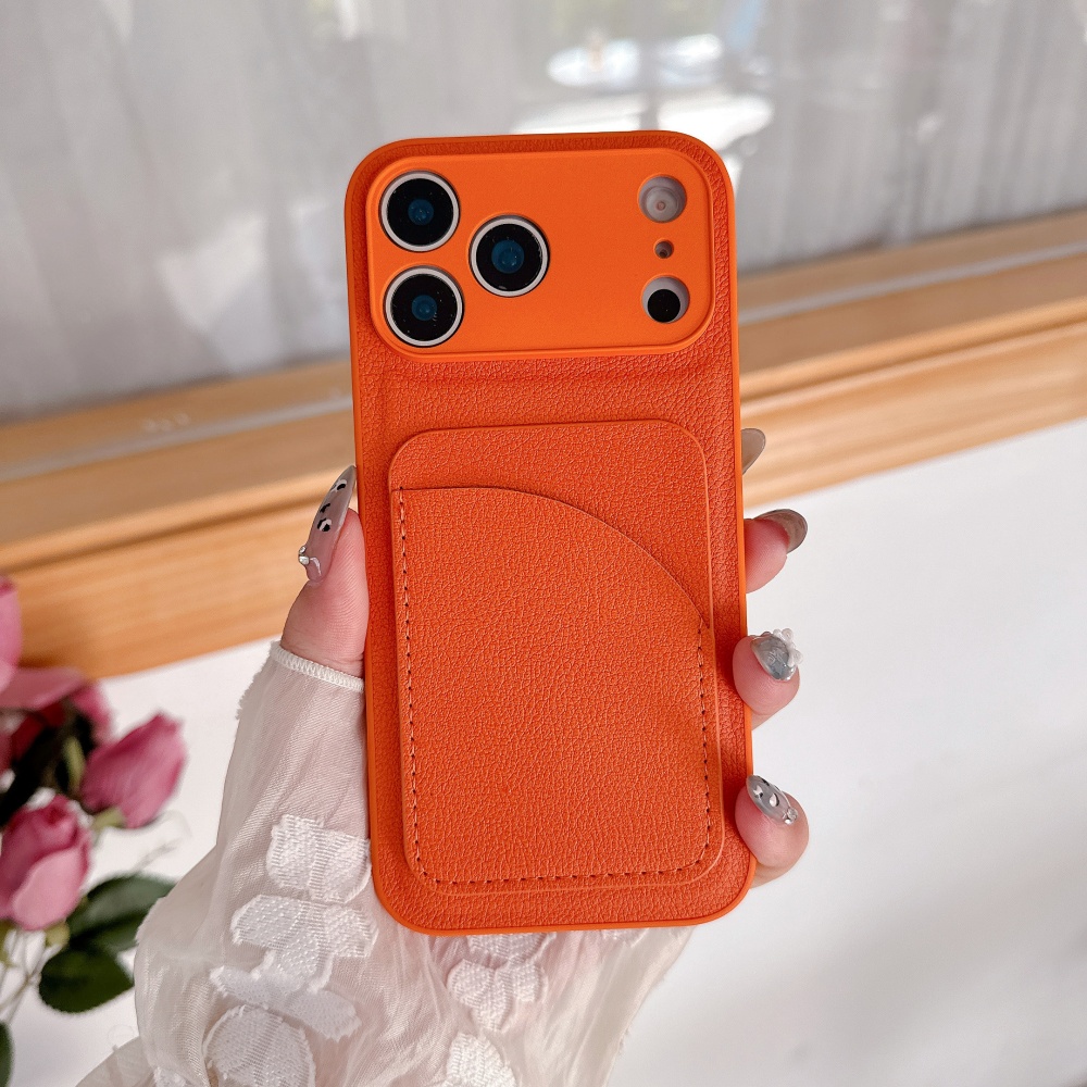 Leather X - Luxury Advanced Orange Leather Insert Card