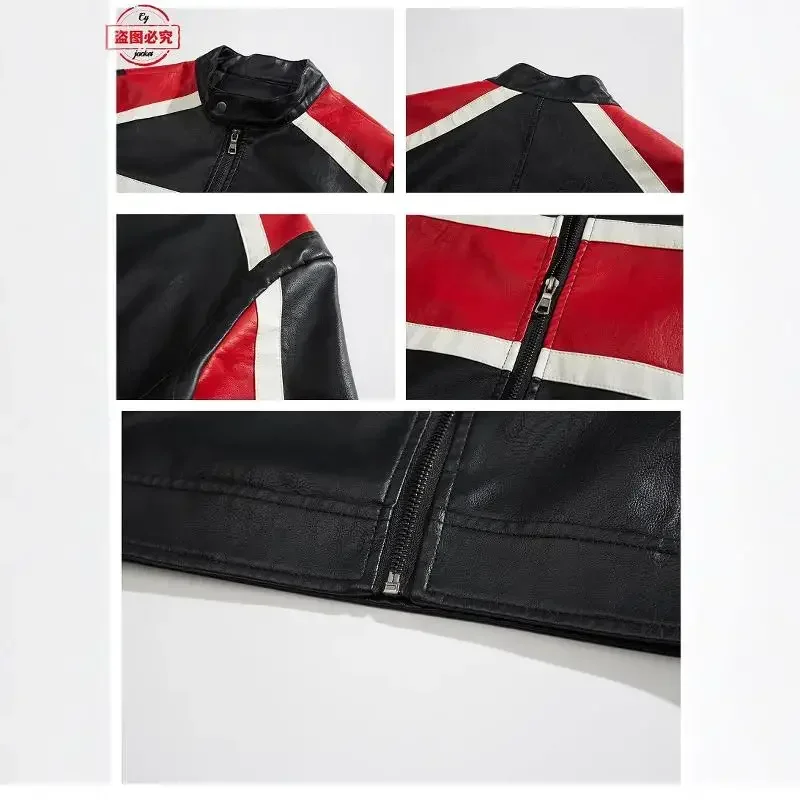 Ready To Race Logo Printed Off - огляд і ціна Leather Work Jacket With Hood