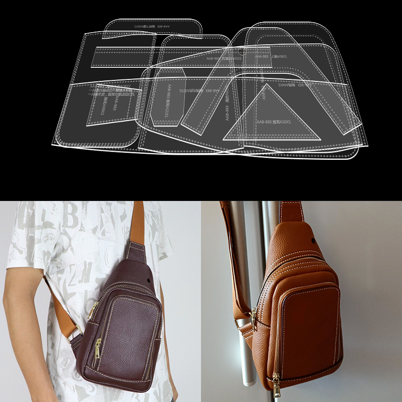 1Set Men Chest Bag Stencils Ac - огляд і ціна Leatherwork Patterns