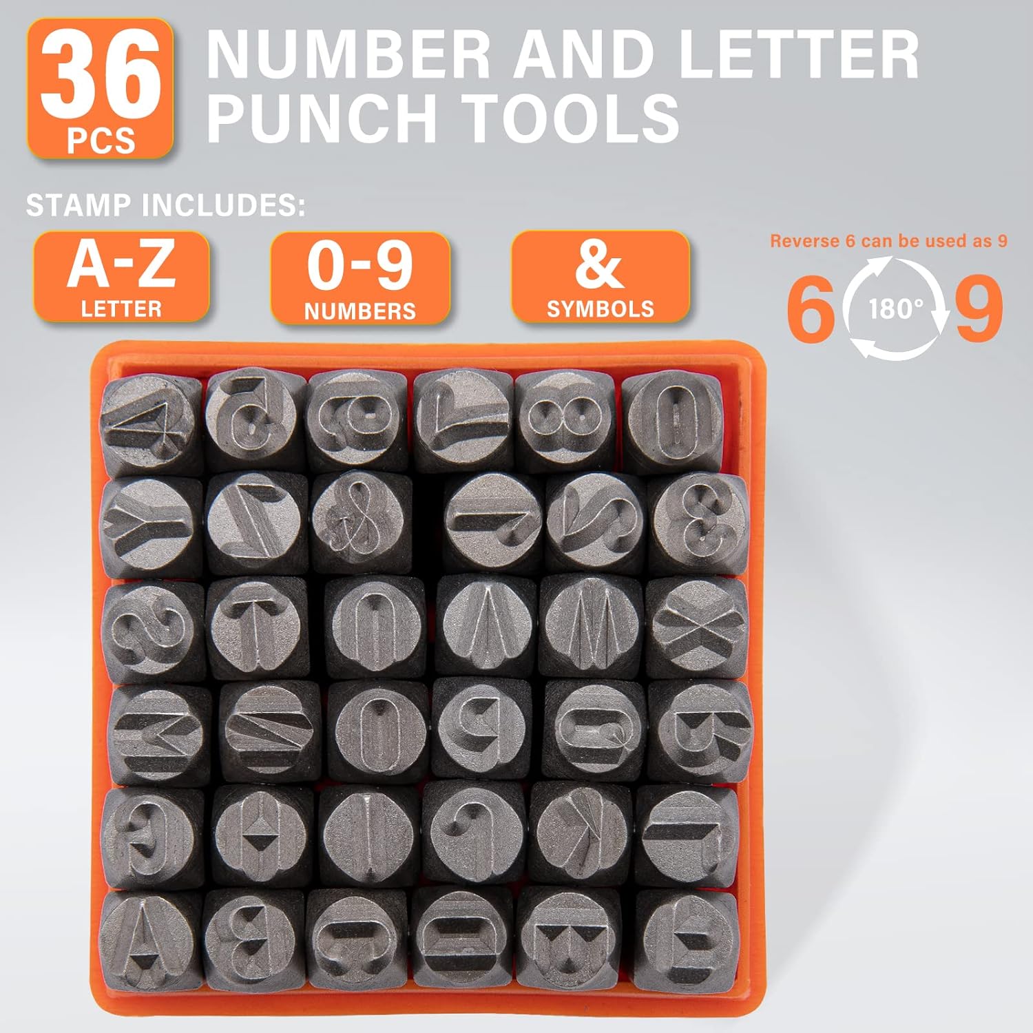 2-8mm 36pcs Alphabet Number Pr - огляд і ціна Leather Stamp Set