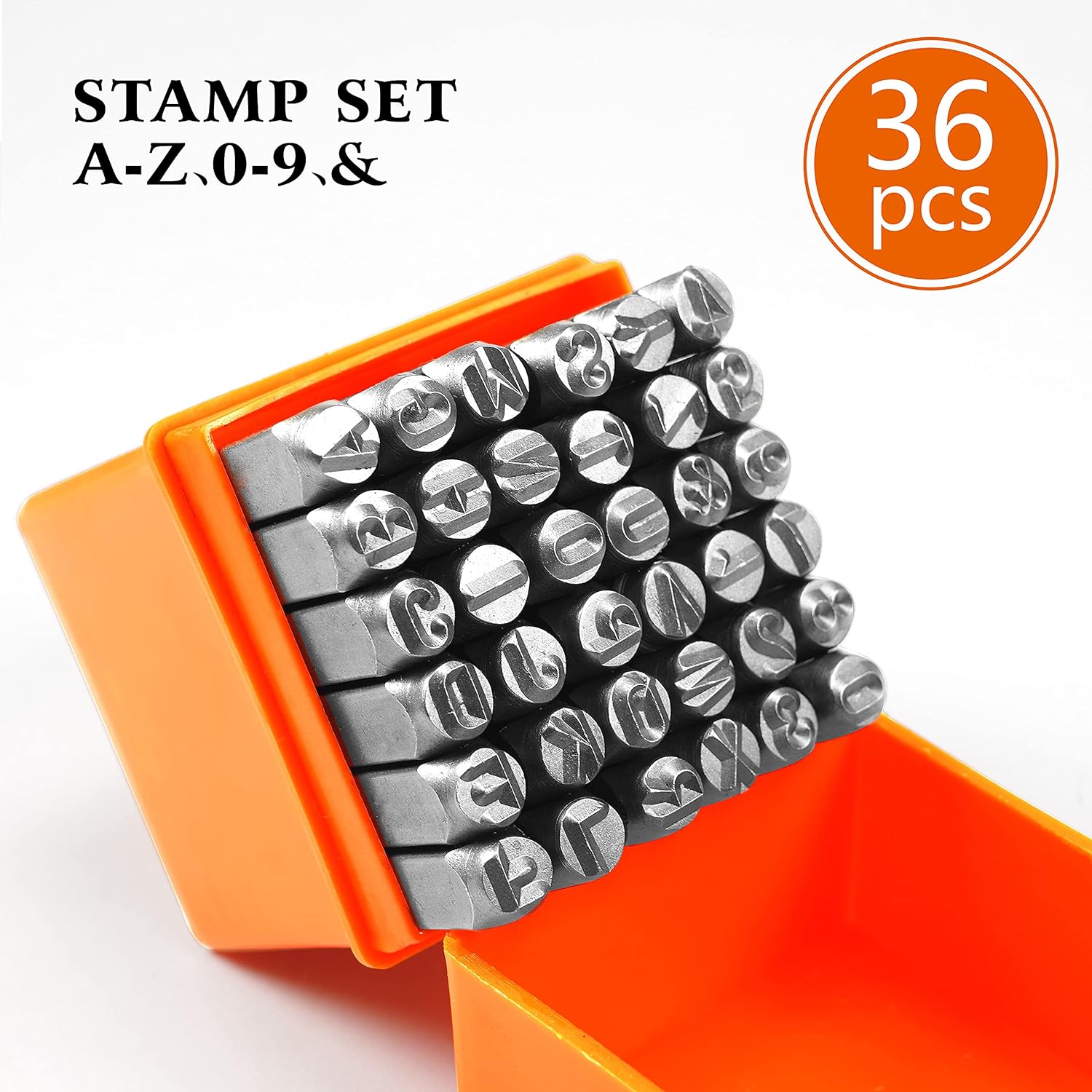 2-8mm 36pcs Alphabet Number Pr - огляд і ціна Leather Stamp Set