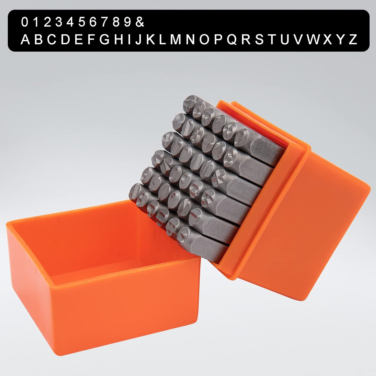 2-8mm 36pcs Alphabet Number Pr - огляд і ціна Leather Stamp Set