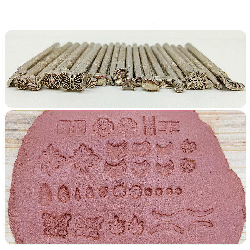20PCS Pottery Stamps for Embos - огляд і ціна Leather Stamp Set