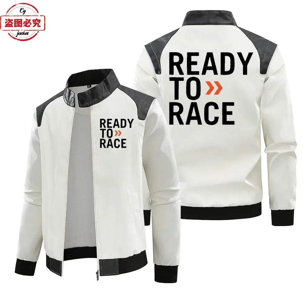 Ready to Race logo printed off - огляд і ціна Leather Work Jacket With Hood