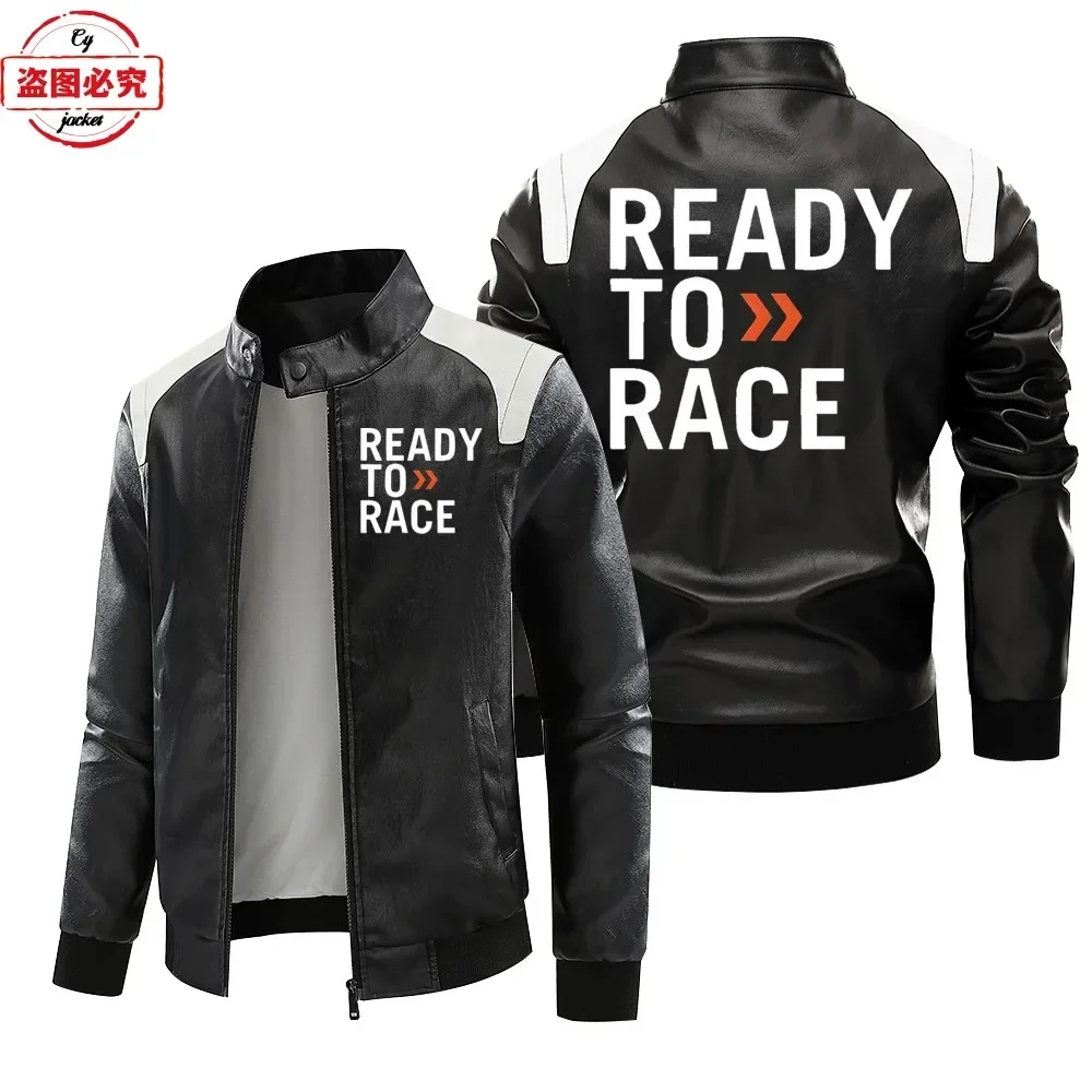 Ready to Race logo printed off - огляд і ціна Leather Work Jacket With Hood