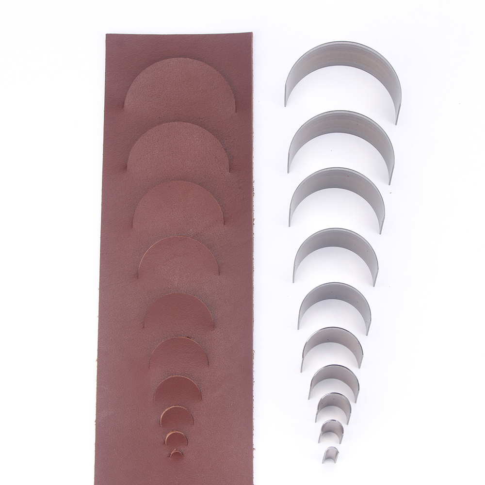 10pc/set Half Circle Punching  - огляд і ціна Leather Stamp Set