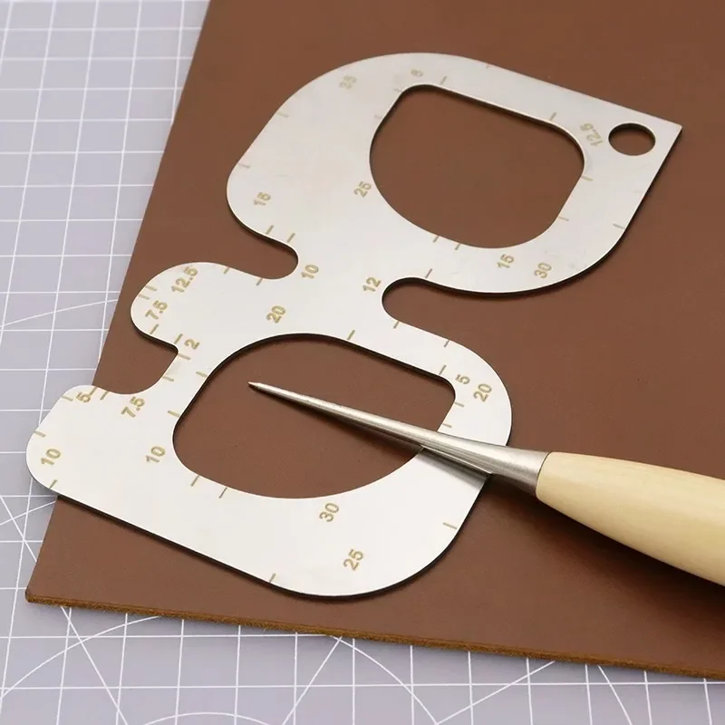 R Positioning Ruler Stainless  - огляд і ціна Leatherwork Templates