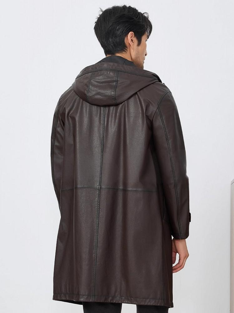 Fashion Mens Autum New Hooded  - огляд і ціна Leather Work Jacket With Hood