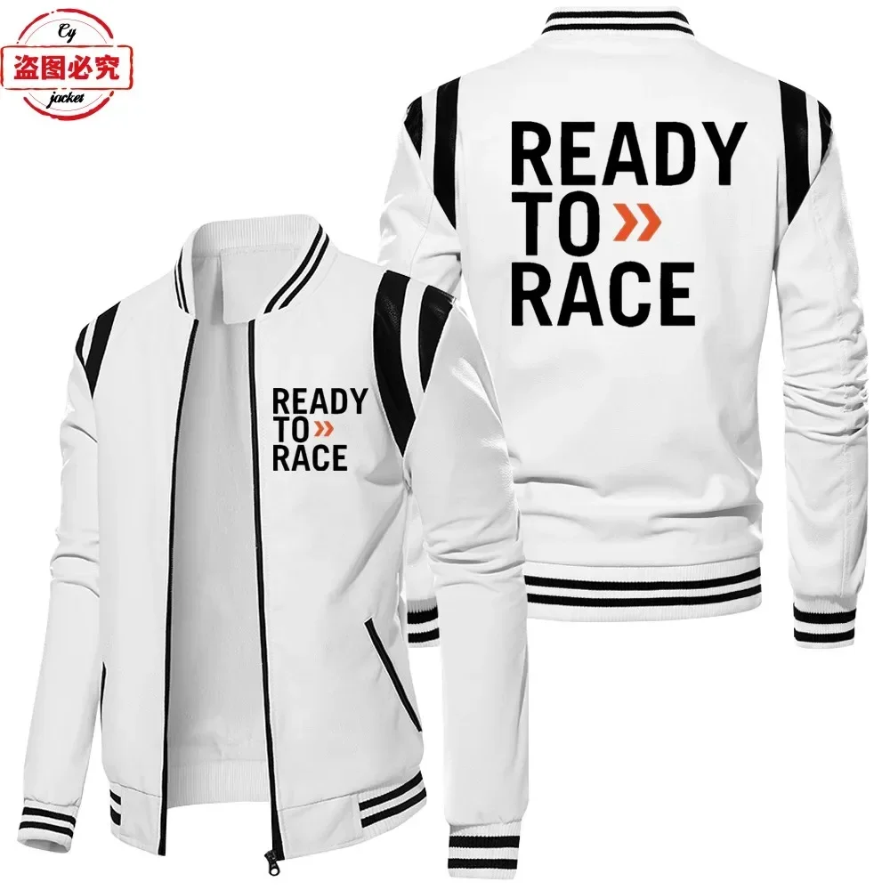 Ready To Race Logo Printed Off - огляд і ціна Leather Work Jacket With Hood